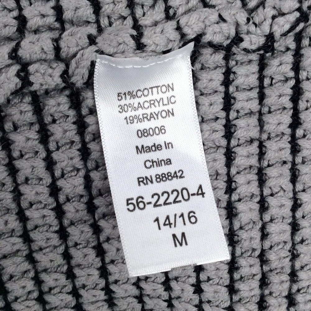 Ellos Women's Tunic Sweater Medium 14/16 Gray Scoop Neck Knit Top - Picture 8 of 8